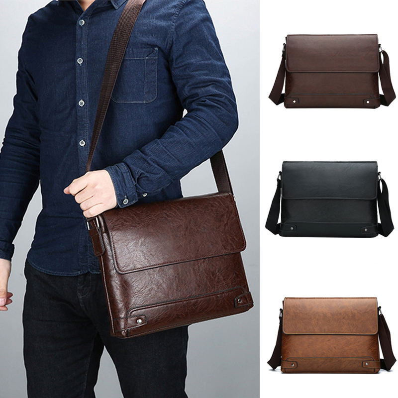 Leather Work Bag Laptop - Erkekler için evrak çantası PU Deri