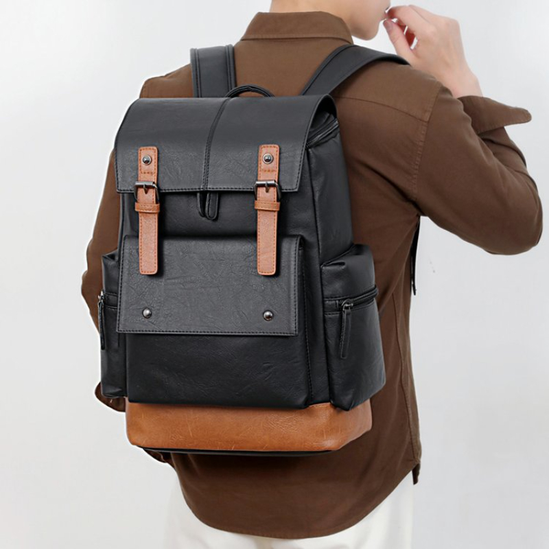 Leatherwork Bag - Yeni Vintage Erkek Deri Sırt Çantası