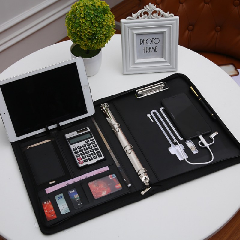 Leather Work Folder - Çok Fonksiyonlu A4 Konferans Klasörü İş