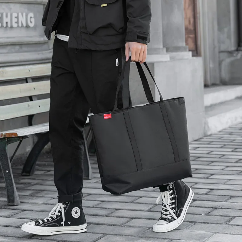 Leather Work Bag Laptop - Erkek Çantası Japon Tarzı Oxford Kumaş