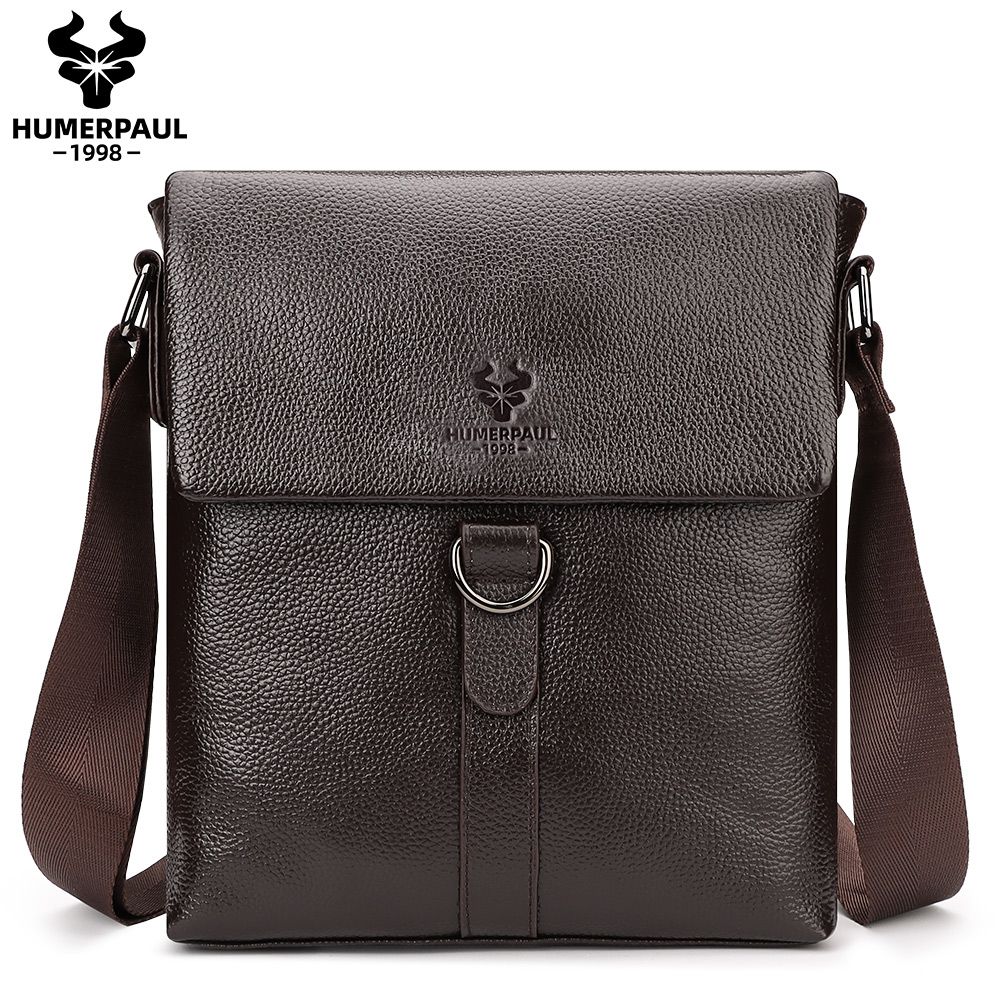 Leather Work Bag Laptop - HUMERPAUL 2023 yeni moda erkekler çanta