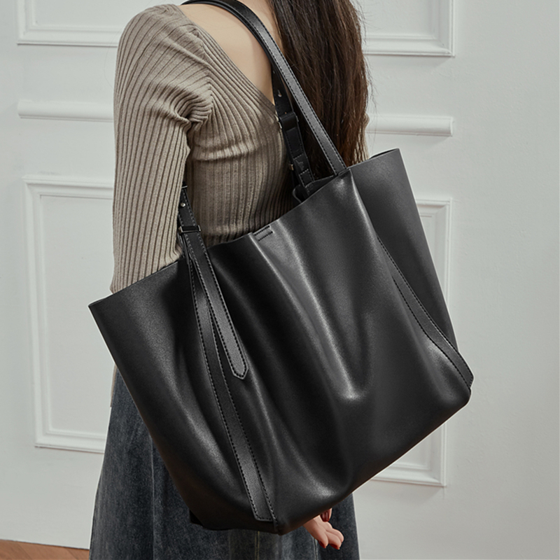 Leather Work Bag Laptop - HIFASHION Büyük Boy Yumuşak Hakiki Deri