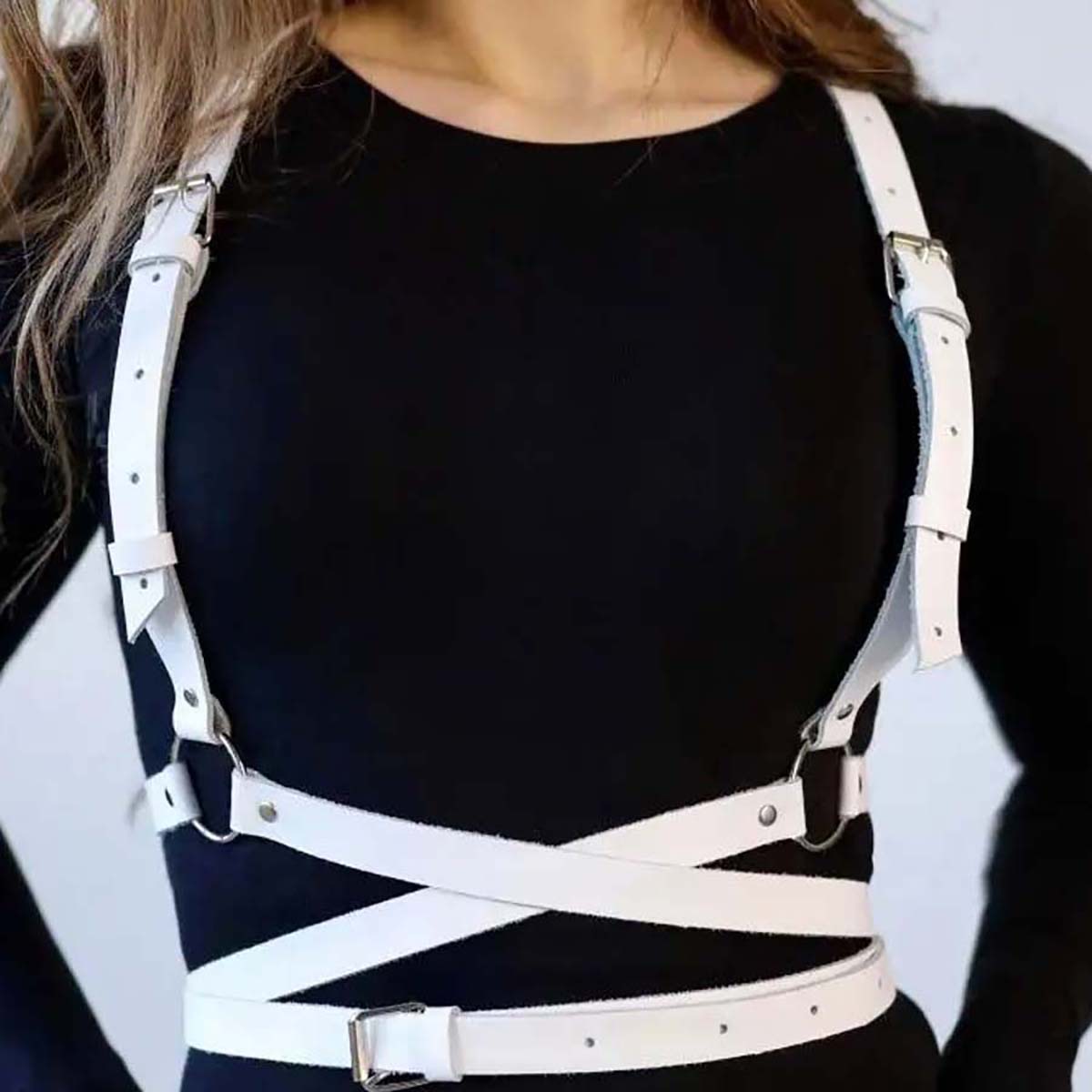 Unisex Trend Punk Kemer Moda P - Leather Work Harness incelemesi ve fiyatı