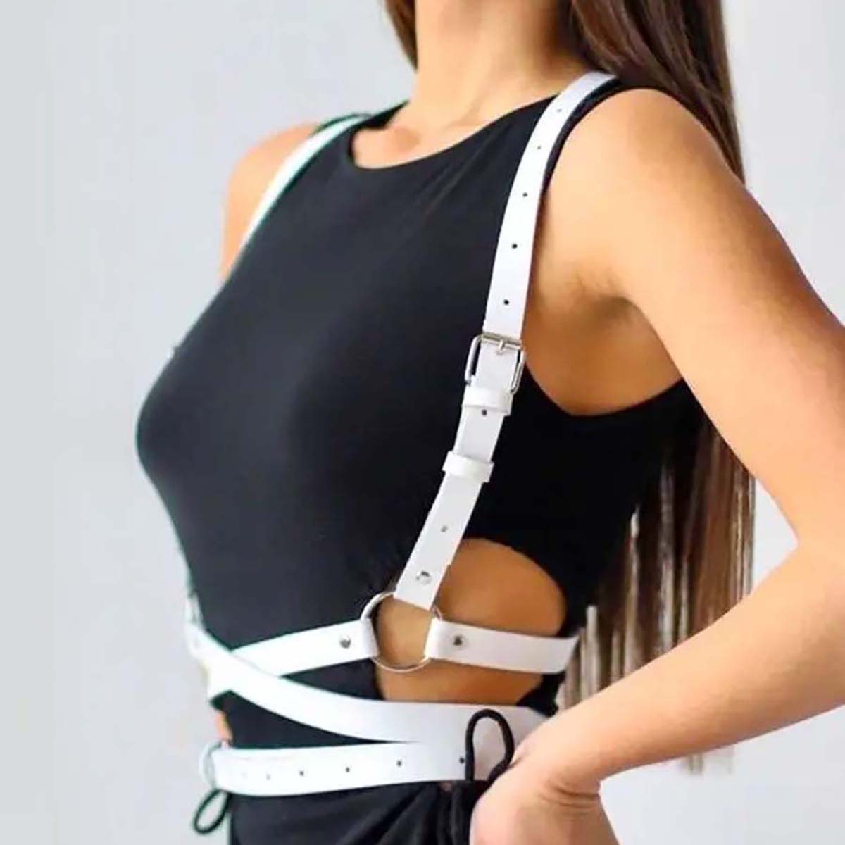 Unisex Trend Punk Kemer Moda P - Leather Work Harness incelemesi ve fiyatı