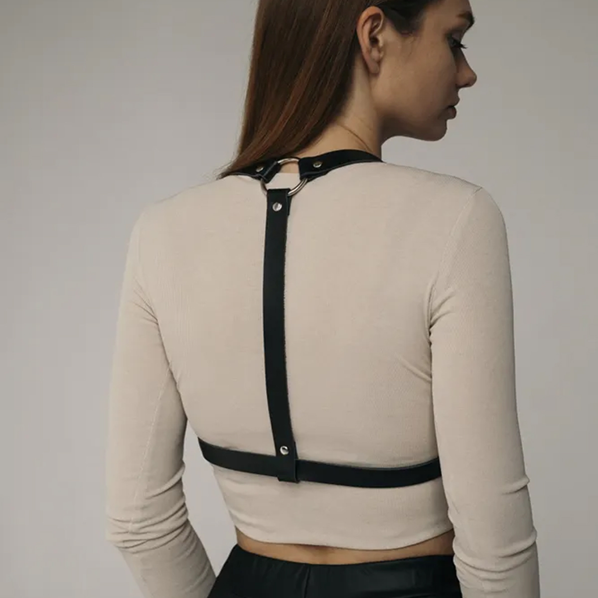 Moda geniş deri bel kemeri kad - Leather Work Harness incelemesi ve fiyatı