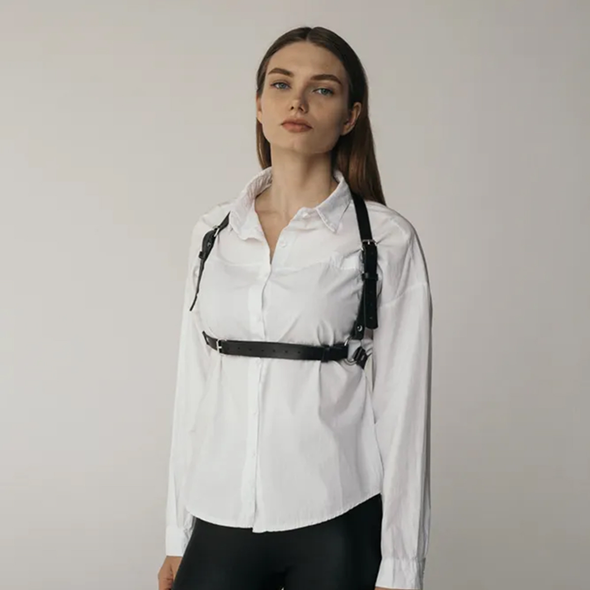 Moda geniş deri bel kemeri kad - Leather Work Harness incelemesi ve fiyatı